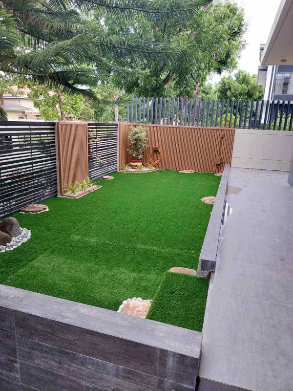 Luxury artificial grass garden