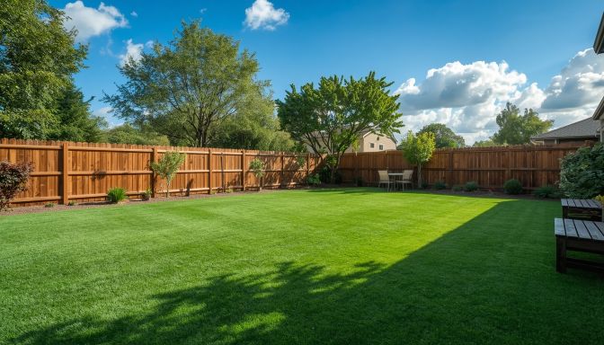 Lush professional backyard artificial grass lawn in Birmingham